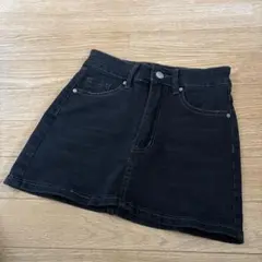 ブラックデニムミニスカート