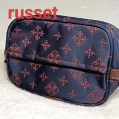 russet ラシット 模様入りナイロンポーチ 美品