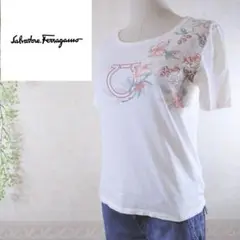 サルヴァトーレフェラガモ プリントTシャツ 白