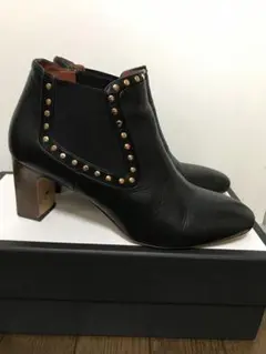 MICHEL VIVIEN スタッズ ブラックショートブーツ