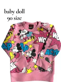 BABYDOLL ミッキーマウス トレーナー 90ミニー　ベビードール　ピンク