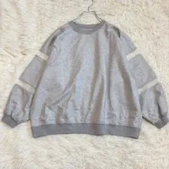 m1358 美品✨ジュリアンデイヴィッド 長袖スウェット 袖メッシュ切り替え