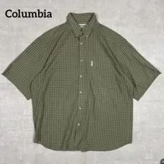 Columbia コロンビア 半袖チェックシャツ コットン cityboy XL