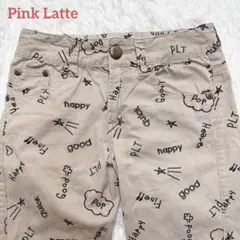 【ピンクラテ】チノパン　総刺繍　カジュアルパンツ　ストレート　XS
