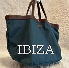 極美品⭐︎ IBIZA イビサ　ナイロンxレザート ートバッグ 軽量
