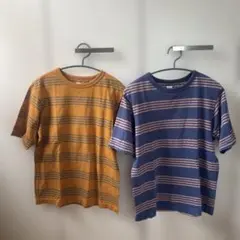 ユニクロユー　ボーダー柄コットンTシャツ2枚セット　160cm