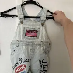 ACTIVE オーバーオール 100cm ライトブルー