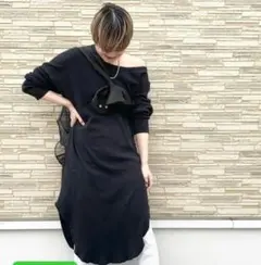 【匿名配送】JEANASIS ワンショル オフショル コットン ワンピース