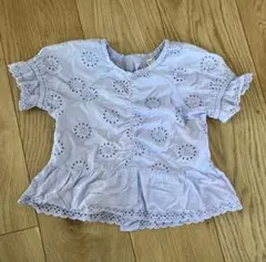半袖　パンチングブラウス　90サイズ