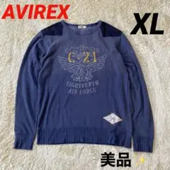 ✨完売商品✨極美品✨AVIREX✨アヴィレックス ミリタリーセーターXLネイビー