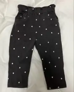 プティマイン パンツ デニム ハート柄 80サイズ ストレッチ素材 伸縮性