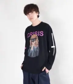 MILKBOY ミルクボーイ CRISIS 長袖Tシャツ ブラック