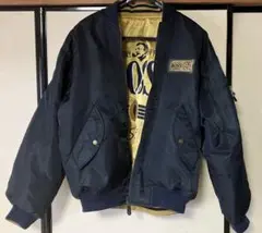 BOSS ボスジャン ネイビー/ゴールド リバーシブルジャンパー 非売品 90s