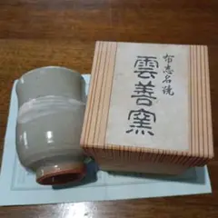 布志名焼　雲善窯　雲善造　九世土屋雲善　湯飲み　お湯碗