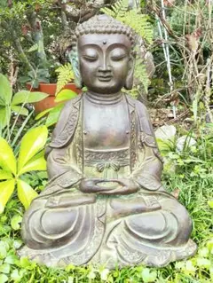 古銅製 釈迦如来 座像 仏像 8.2kg お釈迦様 骨董品