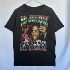 マルコム・X Tシャツ "NO JUSTICE NO PEACE" 古着