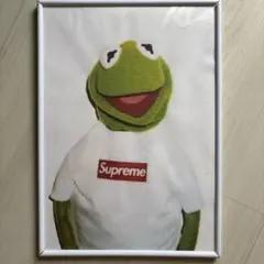 極希少　非売品　supreme 2008 ポスター カーミット　特注フレーム付き 極希少 非売品 supreme 2008 ポスター カーミット 特注フレーム