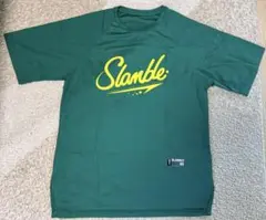 新品SLAMBLE ダークグリーン半袖Tシャツ　s