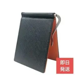 【新品】マネークリップ ブラック／オレンジ【コンパクト】黒橙