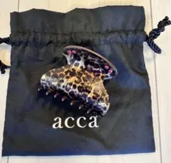 限定　伊勢丹購入　acca レオパード柄ヘアクリップ 収納袋付き