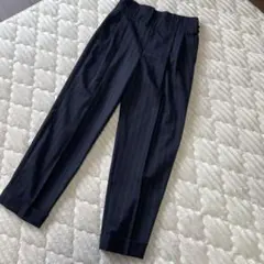 マーガレットハウエル　フォックスブラザーズ　ストライプパンツ　濃紺　1 サイズS