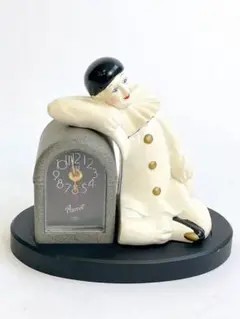 レトロ　ピエロの置き時計
