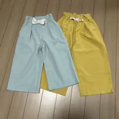 期間限定　GU ワイドパンツ130.120　2着セット