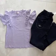 mezzo piano Tシャツ デニムパンツ 2点 140