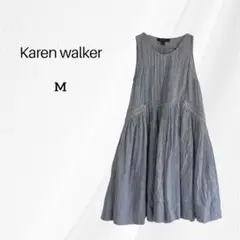 ☆　カレンウォーカー　ロングワンピース　ノースリーブワンピース　Ｍ　グレー　綿
