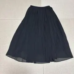 UNIQLOブラック プリーツロングスカート XS