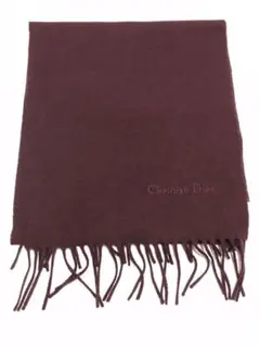 Christian Dior ディオール ウール マフラー ストール ボルドー