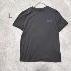 グレー Lサイズ メンズ　半袖Tシャツ ロゴ付き　バックプリント