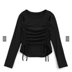 ドロストシアートップス　シャーリング　サイドカット　グレイル　nk62
