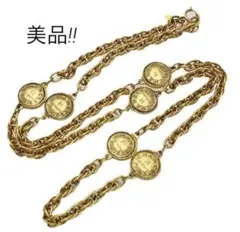 Y1108 美品!! シャネル カンボン メダルモチーフ ロング ネックレス