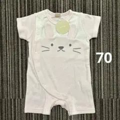 女の子　ロンパース　カバーオール　70 うさぎ　赤ちゃん　ベビー