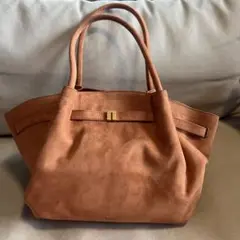 【美品】JW PEI hana ミディアムフェイクスエードトートバッグ ブラウン
