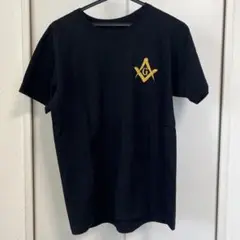 フリーメイソン G 刺繍ロゴ Tシャツ 黒