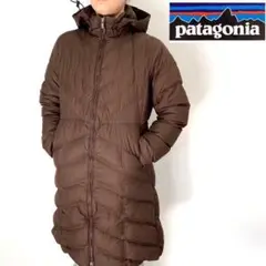 【ロング★】パタゴニア ロングダウン 茶 レディースLサイズ相当