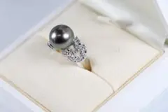 【TASAKI】黒蝶真珠 ダイヤモンド 14号