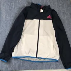 adidas スポーツジャケット M ネイビー/ホワイト