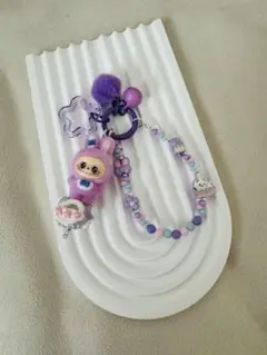 ラブブキャラクター付きストラップ