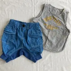 breezeパンツと kuakupuエプロン　80 子供服