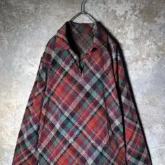 【ヴィンテージ】昭和レトロ ドット柄シャツ used 古着 ZBS2
