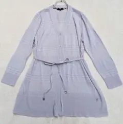 美品　DAKS ダックス　ロングニットカーディガン　ベルト付き　40