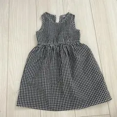 チェックワンピース 80