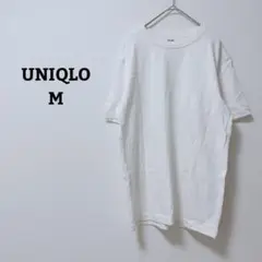 ユニクロ　Tシャツ　カットソー　クルーネックT　半袖　シンプル　綿100　M