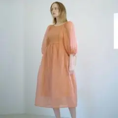 ボリュームシェルワンピース/sサイズ