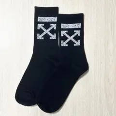 OFF-WHITE オフホワイト ロゴソックスX ブラック 黒 新品未使用