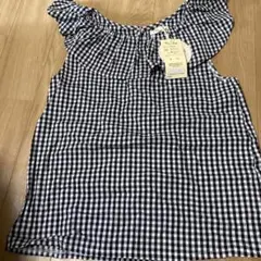 Pinclip ギンガムチェック フリルシャツ 150cm 新品　タグ付き