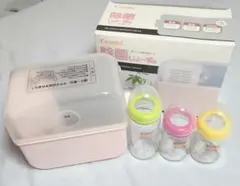 COMBI　除菌じょーずα + PIGEON ガラス哺乳瓶３本セット